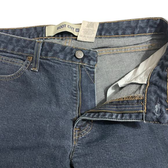 Gap Womens Jeans Size 10 Blue Bootcut Mid Rise Stretch Dark Wash Denim Zip Fly - Picture 3 of 11